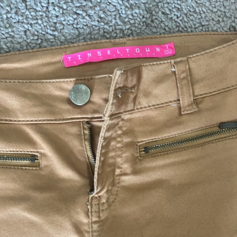 Copper colored slim fit pants - Picture 2 of 3